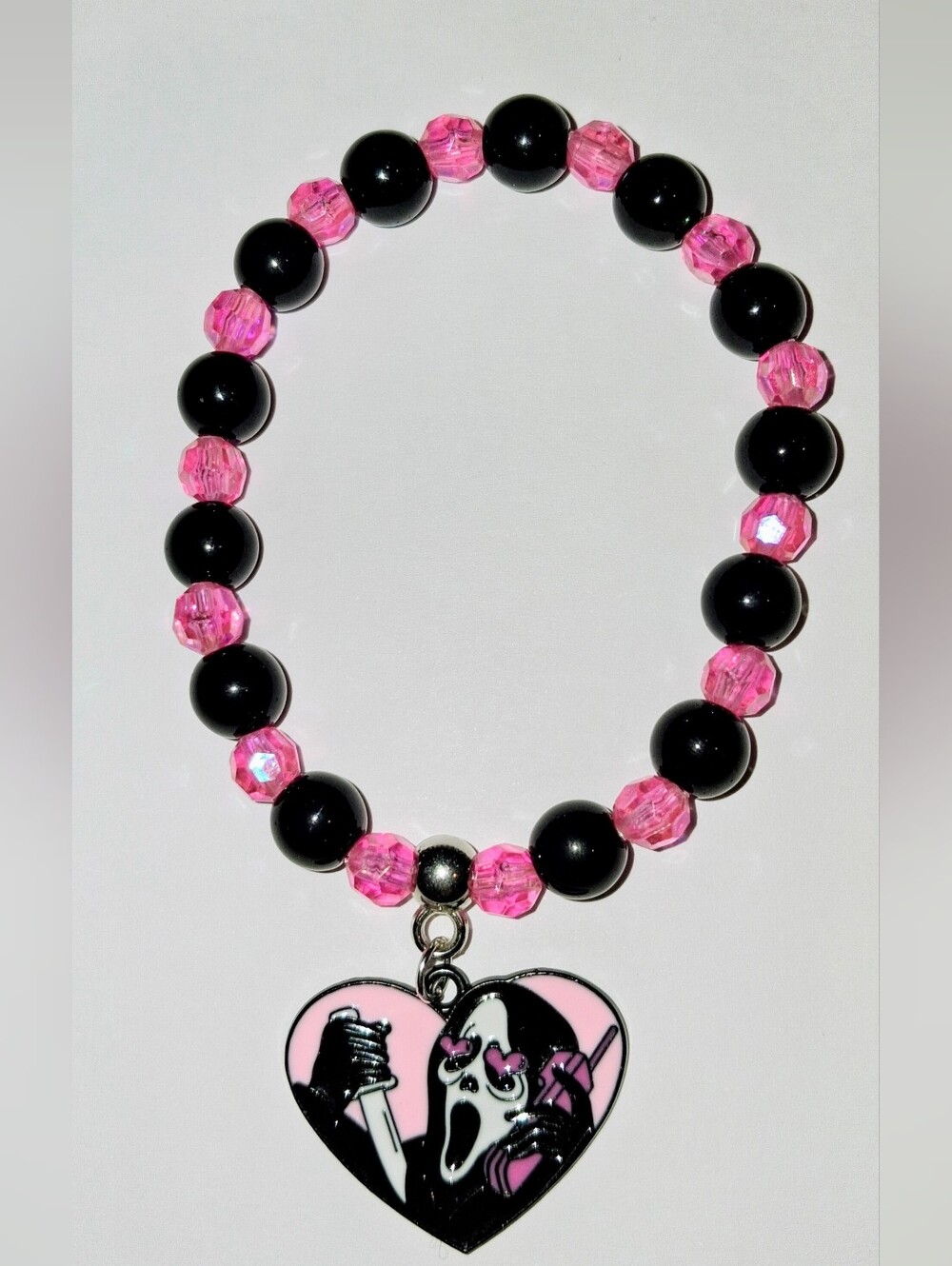 ⭐️ GHOST FACE BEADED BRACELET